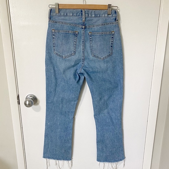 Everlane High Rise Kick Crop Jean Lightwash Blue size 26 - Picture 8 of 16